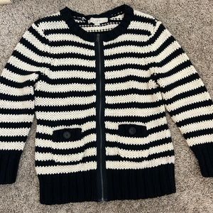 Navy and cream sweater